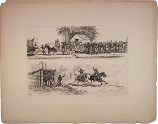 Szomjas tömeg a régi forrásháznál, 1876